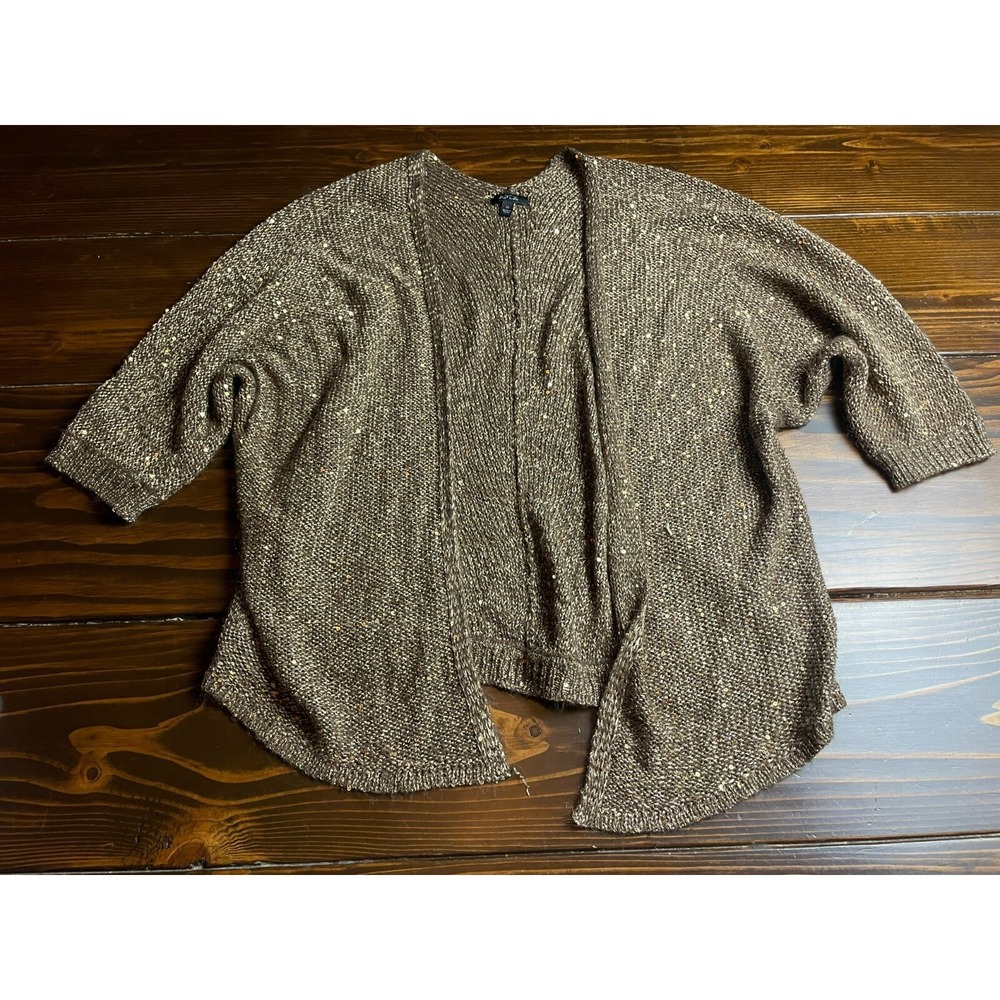Apt. 9 Sweater, Women's Size Medium, Gold, Sequin, Open Cardigan